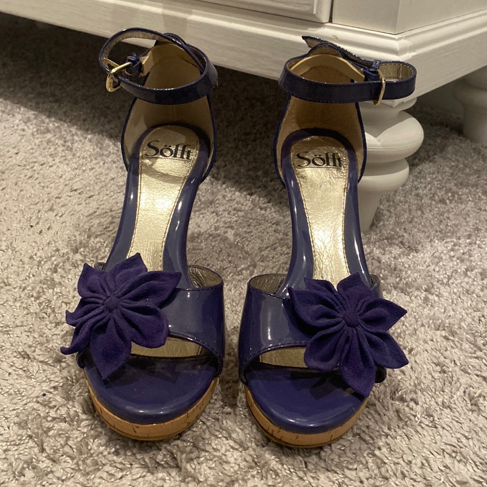 Purple Flower heels